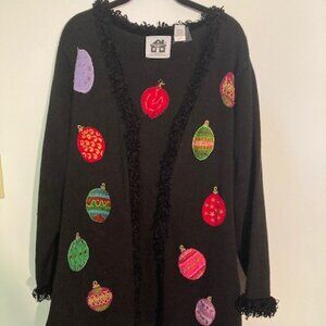 Storybook Knits “Ornament Fancy” Christmas Sweater w/Tank, Size L (used)